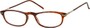 Angle of The Palermo in Brown/Silver, Women's and Men's Rectangle Reading Glasses