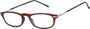 Angle of The Palermo in Red/Black Fade with Silver, Women's and Men's Rectangle Reading Glasses