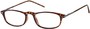 Angle of The Palermo in Brown Tortoise/Grey, Women's and Men's Rectangle Reading Glasses