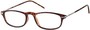 Angle of The Palermo in Brown Tortoise/Silver, Women's and Men's Rectangle Reading Glasses