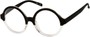 Angle of The Architect in Black/Clear, Women's and Men's Round Reading Glasses