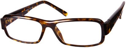 Angle of The Oxford in Brown Tortoise, Women's and Men's Rectangle Reading Glasses