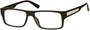 Angle of The Brandon in Black, Women's and Men's Rectangle Reading Glasses