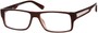 Angle of The Brandon in Brown, Women's and Men's Rectangle Reading Glasses