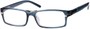 Angle of The Cambridge in Blue, Women's and Men's Rectangle Reading Glasses