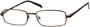 Angle of The Percy in Bronze, Women's and Men's Rectangle Reading Glasses