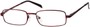 Angle of The Percy in Red, Women's and Men's Rectangle Reading Glasses