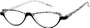 Angle of The Arista in Clear/Black, Women's Cat Eye Reading Glasses