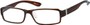 Angle of The Tribeca in Glossy Brown, Women's and Men's Rectangle Reading Glasses