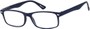 Angle of The Investor in Matte Blue, Women's and Men's Rectangle Reading Glasses