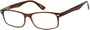 Angle of The Investor in Brown, Women's and Men's Rectangle Reading Glasses