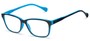 Angle of The Highlight in Black/Blue, Women's and Men's Square Reading Glasses