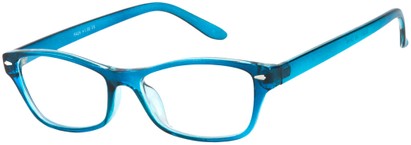 Angle of The Lawry in Blue, Women's Cat Eye Reading Glasses