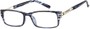Angle of The Clancy in Blue Stripes, Men's Rectangle Reading Glasses