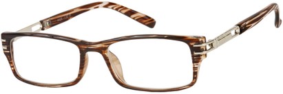 Angle of The Clancy in Brown Stripes, Men's Rectangle Reading Glasses
