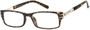 Angle of The Clancy in Brown Tortoise, Men's Rectangle Reading Glasses