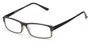 Angle of The Drew in Black/Grey, Women's and Men's Rectangle Reading Glasses