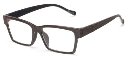 Angle of The Huntsman in Brown, Women's and Men's Retro Square Reading Glasses