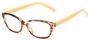 Angle of The Catherine in Brown Tortoise/Yellow, Women's Cat Eye Reading Glasses