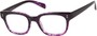 Angle of The Porter in Black/Purple Marble, Women's and Men's Retro Square Reading Glasses