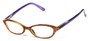 Angle of The Abigail in Brown/Purple, Women's Cat Eye Reading Glasses