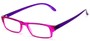 Angle of The Lisa in Pink/Purple, Women's Rectangle Reading Glasses