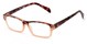 Angle of The Roman in Orange/Brown Tortoise, Women's and Men's Rectangle Reading Glasses
