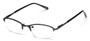 Angle of The Braxton in Matte Black, Women's and Men's Rectangle Reading Glasses