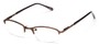 Angle of The Braxton in Matte Bronze, Women's and Men's Rectangle Reading Glasses