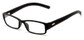 Angle of The Norfolk in Black, Women's and Men's Rectangle Reading Glasses