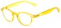 Angle of The Zealand in Matte Yellow, Women's and Men's Round Reading Glasses