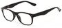 Angle of The Thatcher in Glossy Black, Women's and Men's Retro Square Reading Glasses