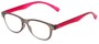 Angle of The Star Flexible Reader in Grey/Pink, Women's and Men's Rectangle Reading Glasses