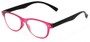 Angle of The Star Flexible Reader in Pink/Black, Women's and Men's Rectangle Reading Glasses