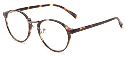 Angle of The Rory in Glossy Tortoise, Women's and Men's Round Reading Glasses