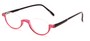 Angle of The Freesia in Pink/Black, Women's and Men's Oval Reading Glasses