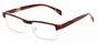 Angle of The Waldo in Glossy Brown/Gold, Women's and Men's Rectangle Reading Glasses