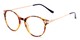 Angle of The Lola in Purple/Brown Tortoise, Women's Round Reading Glasses