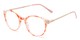 Angle of The Lola in Pink/White Tortoise, Women's Round Reading Glasses
