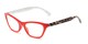 Angle of The Addy in Red/Black Tortoise, Women's Cat Eye Reading Glasses