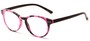 Angle of The Hibiscus in Pink/Brown, Women's and Men's Round Reading Glasses