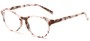 Angle of The Hibiscus in White/Brown, Women's and Men's Round Reading Glasses