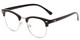 Angle of The Almond in Black, Women's and Men's Browline Reading Glasses