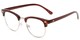 Angle of The Almond in Brown, Women's and Men's Browline Reading Glasses
