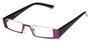 Angle of The Checker in Purple/Black, Women's and Men's Rectangle Reading Glasses