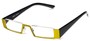 Angle of The Checker in Green/Black, Women's and Men's Rectangle Reading Glasses