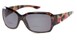 Angle of The Angelina Bifocal Reading Sunglasses in Black/Pink/Yellow with Smoke, Women's Square Reading Sunglasses