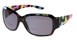 Angle of The Angelina Bifocal Reading Sunglasses in Black/Pink/Blue with Smoke, Women's Square Reading Sunglasses