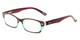 Angle of The Periwinkle in Brown with Green/Grey Stripe, Women's Cat Eye Reading Glasses