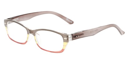 Angle of The Periwinkle in Grey with Yellow/Red Stripe, Women's Cat Eye Reading Glasses